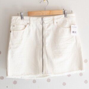 We The Free | Vintage White Mini Skirt